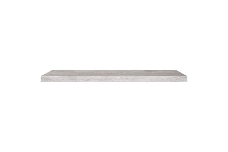 Flytende vegghyller 4 stk betonggrå 100x23,5x3,8 cm MDF - Grå - Oppbevaring - Hylle - Vegghylle