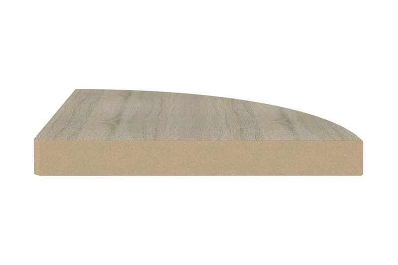 Flytende vegghyller 4 stk eik 35x35x3,8 cm MDF - Brun - Oppbevaring - Hylle - Hjørnehylle