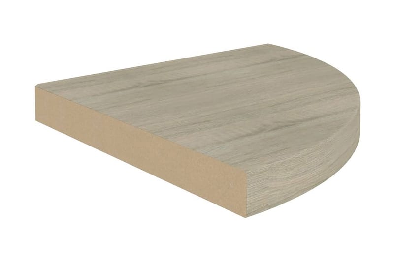 Flytende vegghyller 4 stk eik 35x35x3,8 cm MDF - Brun - Oppbevaring - Hylle - Hjørnehylle