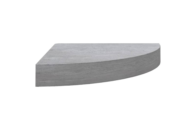 Hjørnehyller vegghengt 2 stk betonggrå 25x25x3,8 cm MDF - Grå - Oppbevaring - Hylle - Hjørnehylle