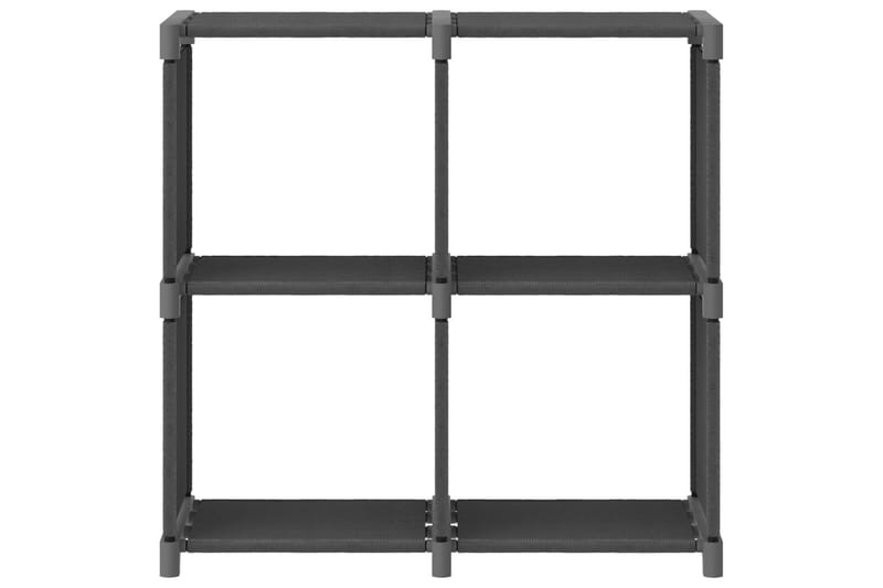 Displayhylle med 4 kuber grå 69x30x72,5 cm stoff - Grå - Oppbevaring - Hylle - Hyllesystem