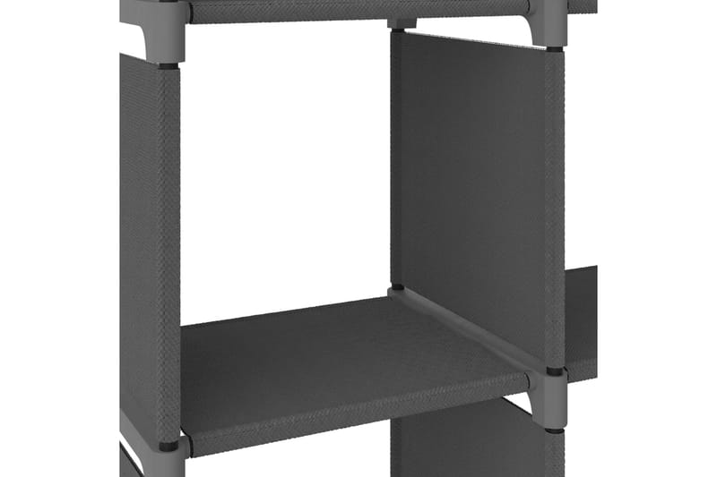 Displayhylle med 4 kuber grå 69x30x72,5 cm stoff - Grå - Oppbevaring - Hylle - Hyllesystem