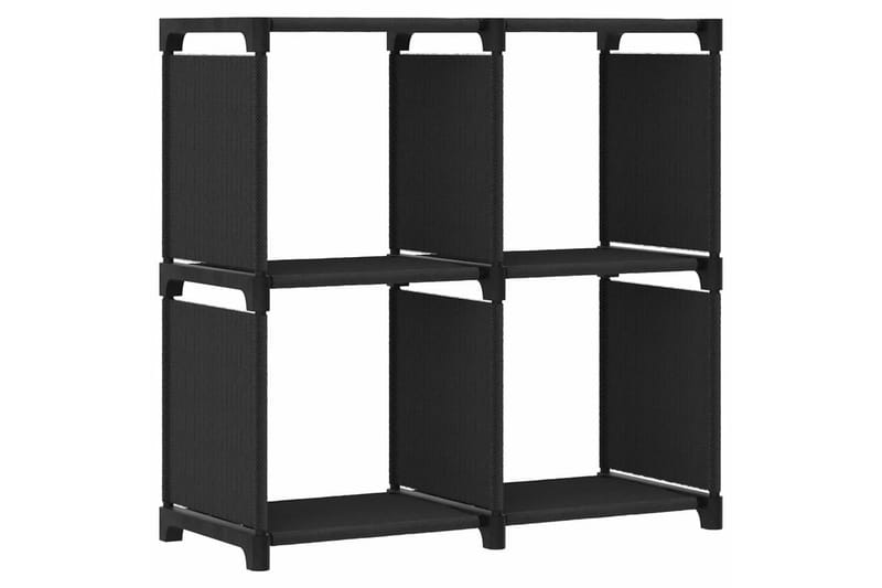 Displayhylle med 4 kuber svart 69x30x72,5 cm stoff - Svart - Oppbevaring - Hylle - Hyllesystem