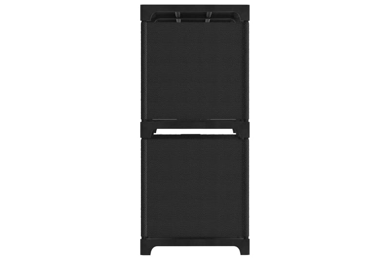 Displayhylle med 4 kuber svart 69x30x72,5 cm stoff - Svart - Oppbevaring - Hylle - Hyllesystem