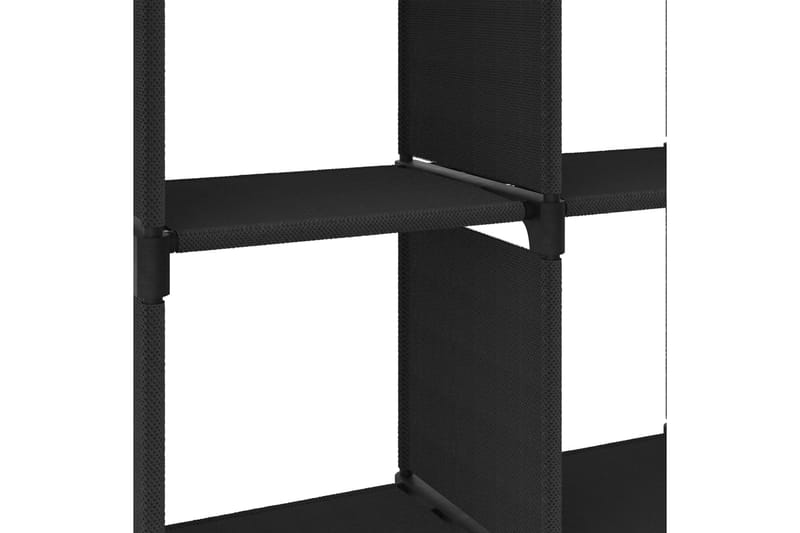 Displayhylle med 6 kuber svart 103x30x72,5 cm stoff - Svart - Oppbevaring - Hylle - Hyllesystem