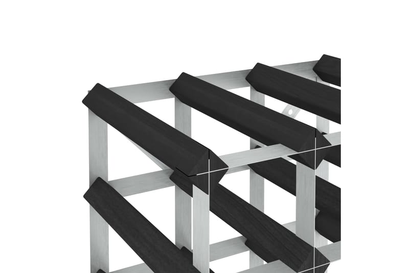 Vinstativ for 12 flasker svart heltre furu - Svart - Oppbevaring - Hylle - Oppbevaringshylle - Vinstativ & vinhylle