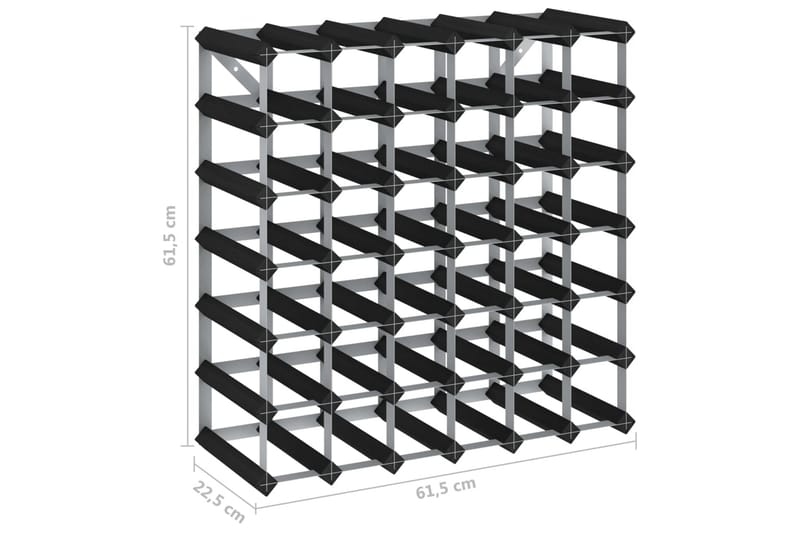 Vinstativ for 42 flasker svart heltre furu - Svart - Oppbevaring - Hylle - Oppbevaringshylle - Vinstativ & vinhylle