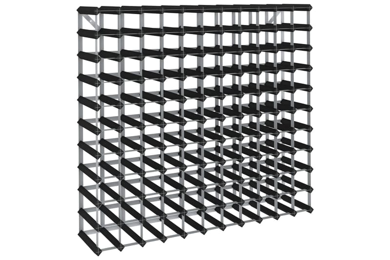 Vinstativ for 120 flasker svart heltre furu - Svart - Oppbevaring - Hylle - Oppbevaringshylle - Vinstativ & vinhylle