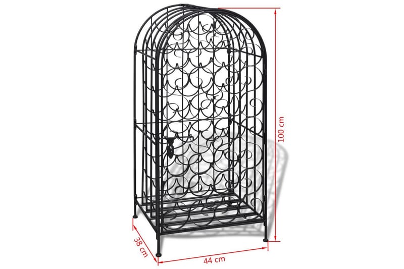 Vinstativ for 35 flasker metall - Oppbevaring - Hylle - Oppbevaringshylle - Vinstativ & vinhylle