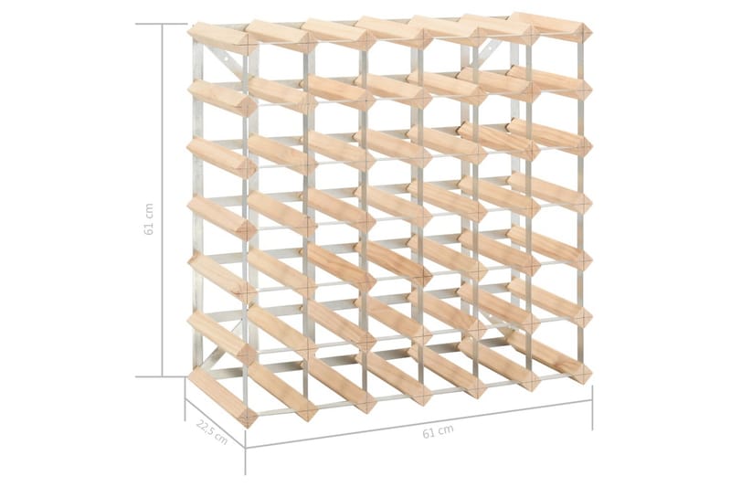 Vinstativ for 42 flasker heltre furu - Beige - Oppbevaring - Hylle - Oppbevaringshylle - Vinstativ & vinhylle