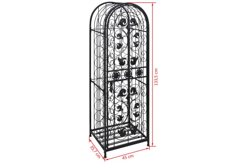 Vinstativ for 45 flasker metall - Oppbevaring - Hylle - Oppbevaringshylle - Vinstativ & vinhylle