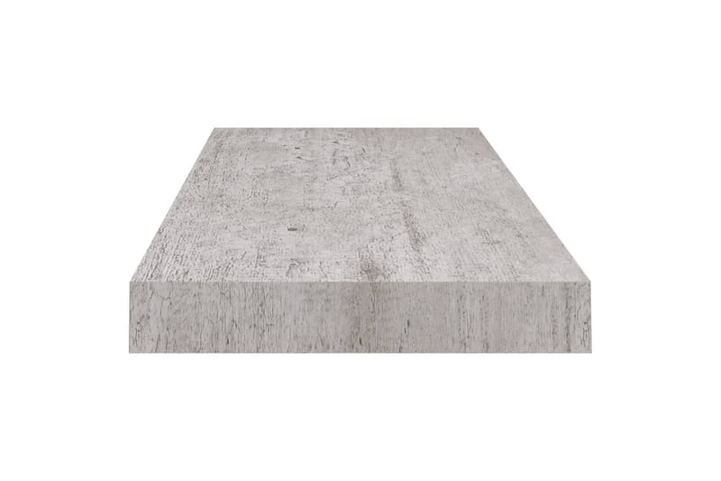 Flytende vegghylle betonggrå 60x23,5x3,8 cm MDF - Grå - Oppbevaring - Hylle - Vegghylle