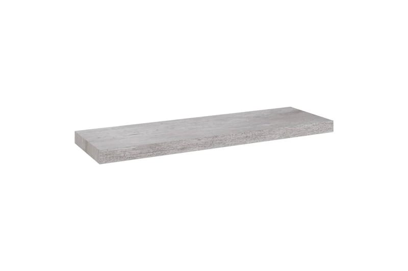 Flytende vegghylle betonggrå 80x23,5x3,8 cm MDF - Grå - Oppbevaring - Hylle - Vegghylle