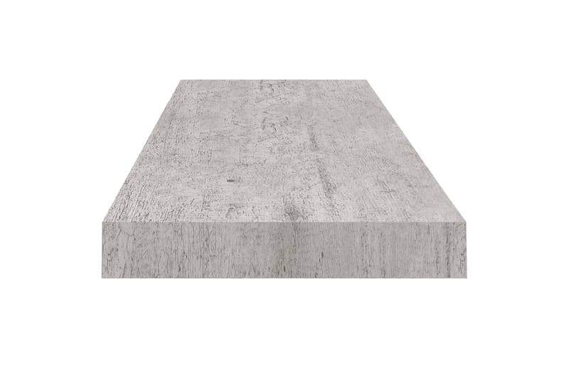 Flytende vegghylle betonggrå 80x23,5x3,8 cm MDF - Grå - Oppbevaring - Hylle - Vegghylle