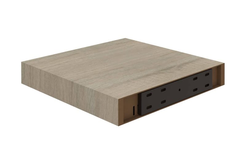 Flytende vegghylle eik 23x23,5x3,8 cm MDF - Oppbevaring - Hylle - Vegghylle