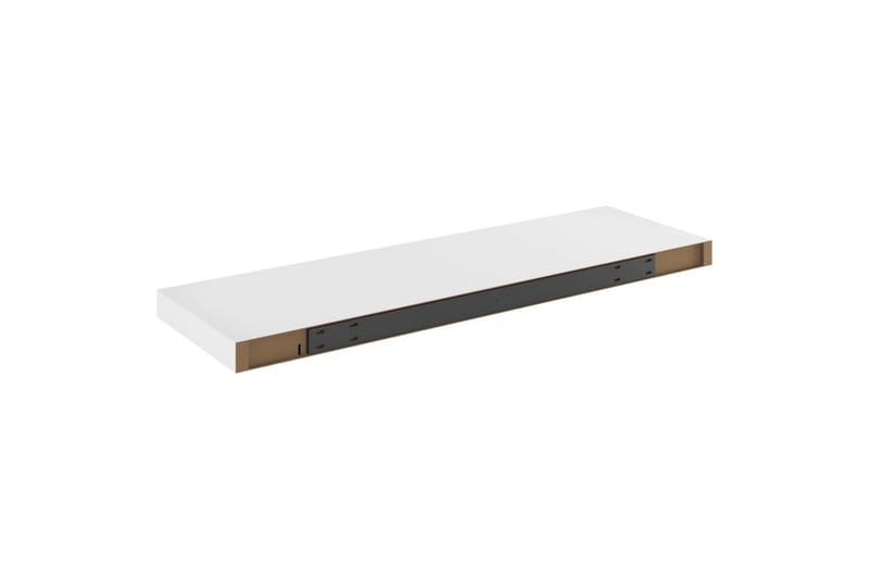 Flytende vegghylle eik og hvit 80x23,5x3,8 cm MDF - Hvit - Oppbevaring - Hylle - Vegghylle