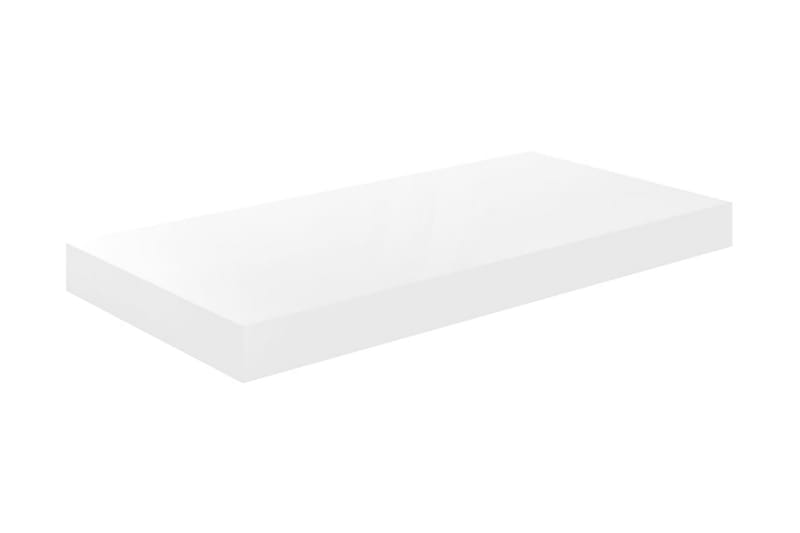 Flytende vegghylle høyglans hvit 50x23x3,8 cm MDF - Oppbevaring - Hylle - Vegghylle