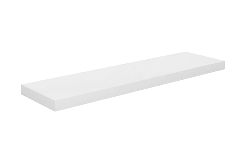 Flytende vegghylle høyglans hvit 90x23,5x3,8 cm MDF - Oppbevaring - Hylle - Vegghylle