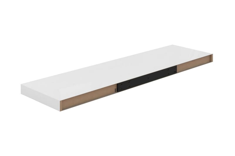 Flytende vegghylle høyglans hvit 90x23,5x3,8 cm MDF - Oppbevaring - Hylle - Vegghylle