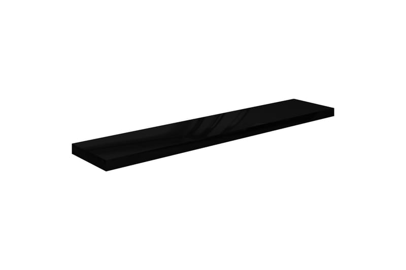 Flytende vegghylle høyglans svart 120x23,5x3,8 cm MDF - Oppbevaring - Hylle - Vegghylle