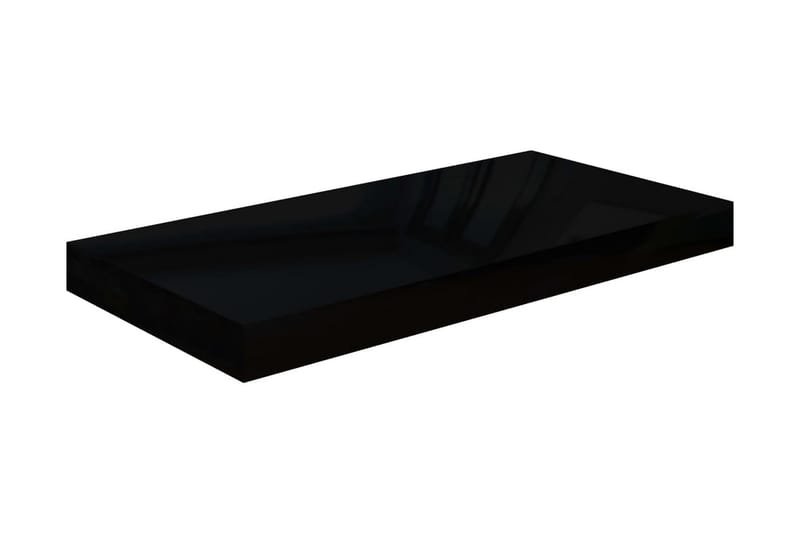 Flytende vegghylle høyglans svart 50x23x3,8 cm MDF - Oppbevaring - Hylle - Vegghylle