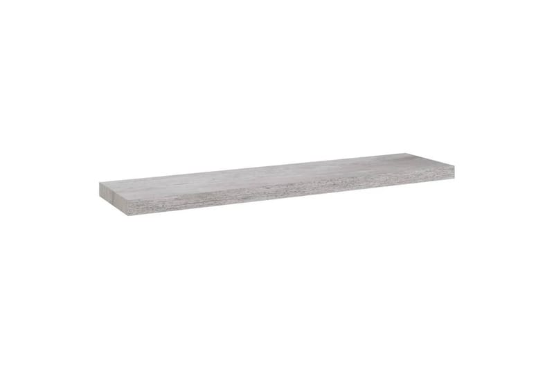 Flytende vegghyller 2 stk betonggrå 100x23,5x3,8 cm MDF - Grå - Oppbevaring - Hylle - Vegghylle