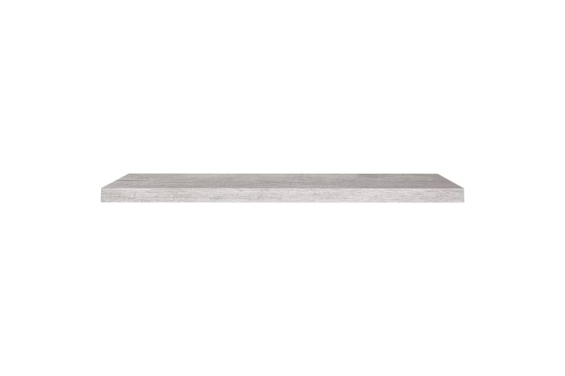 Flytende vegghyller 2 stk betonggrå 100x23,5x3,8 cm MDF - Grå - Oppbevaring - Hylle - Vegghylle