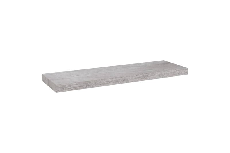 Flytende vegghyller 2 stk betonggrå 80x23,5x3,8 cm MDF - Grå - Oppbevaring - Hylle - Vegghylle