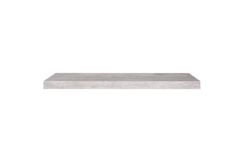 Flytende vegghyller 2 stk betonggrå 80x23,5x3,8 cm MDF - Grå - Oppbevaring - Hylle - Vegghylle