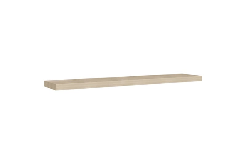 Flytende vegghyller 2 stk eik 120x23,5x3,8 cm MDF - Brun - Oppbevaring - Hylle - Vegghylle