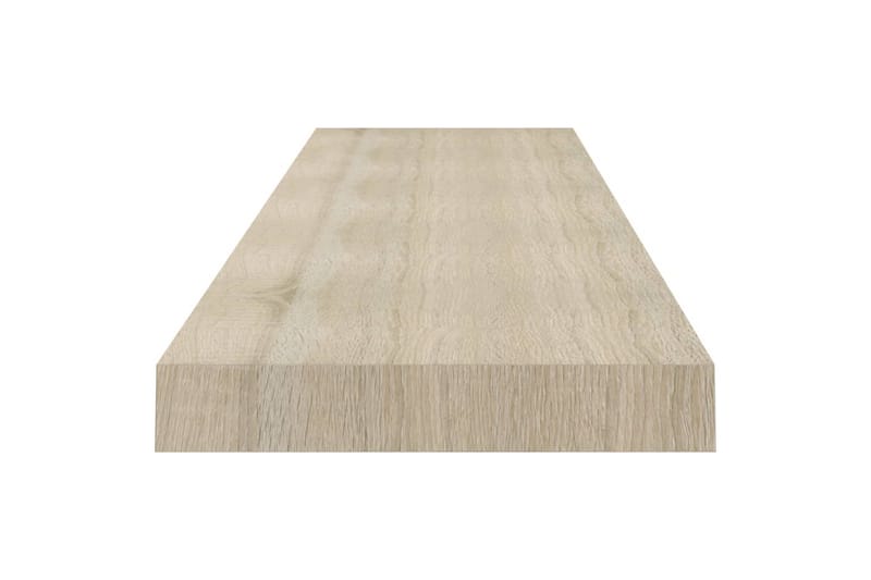 Flytende vegghyller 2 stk eik 120x23,5x3,8 cm MDF - Brun - Oppbevaring - Hylle - Vegghylle