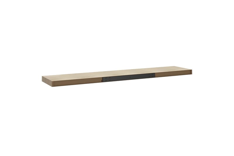 Flytende vegghyller 2 stk eik 120x23,5x3,8 cm MDF - Brun - Oppbevaring - Hylle - Vegghylle