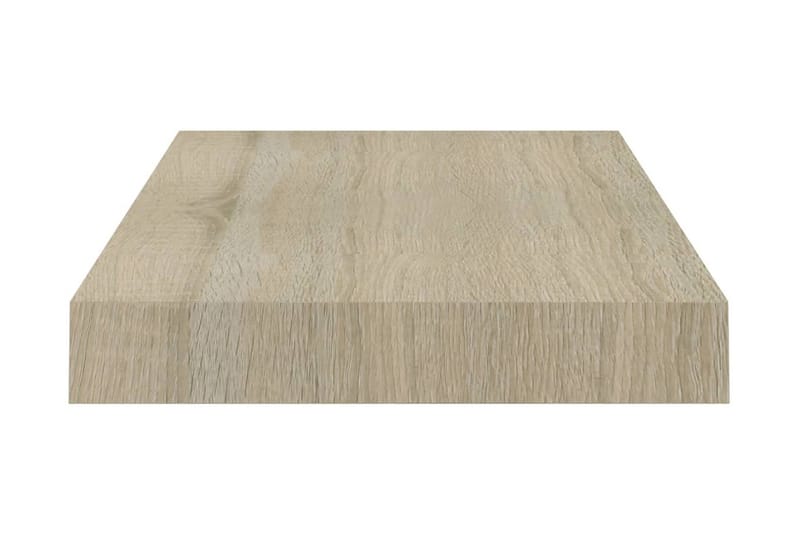 Flytende vegghyller 2 stk eik 40x23x3,8 cm MDF - Oppbevaring - Hylle - Vegghylle