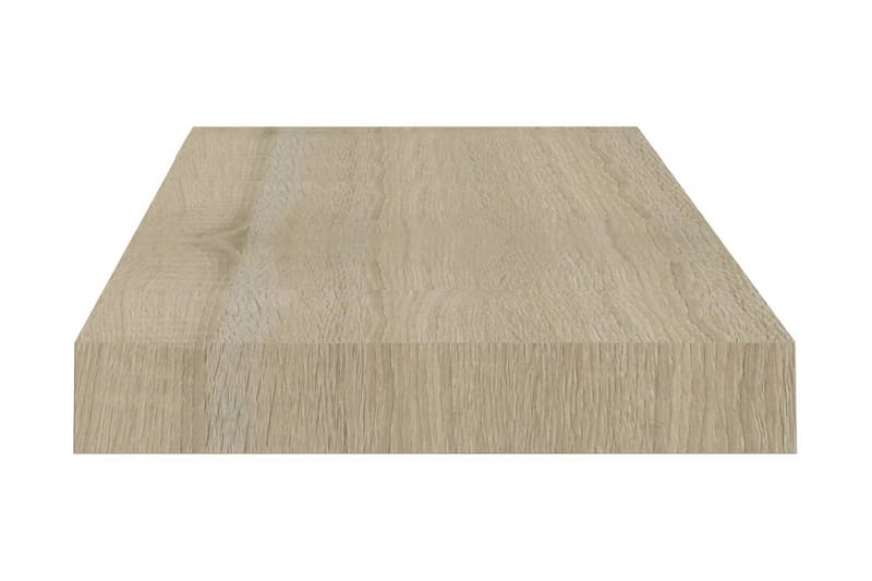 Flytende vegghyller 2 stk eik 50x23x3,8 cm MDF - Oppbevaring - Hylle - Vegghylle