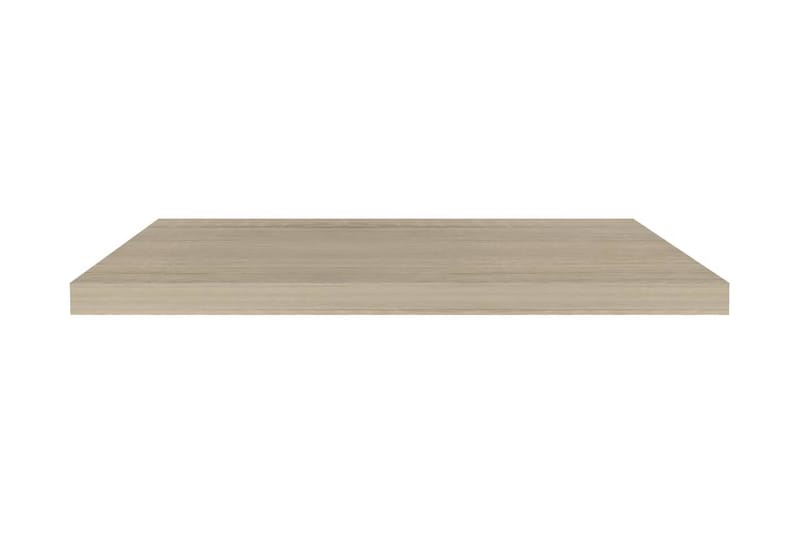 Flytende vegghyller 2 stk eik 80x23,5x3,8 cm MDF - Oppbevaring - Hylle - Vegghylle