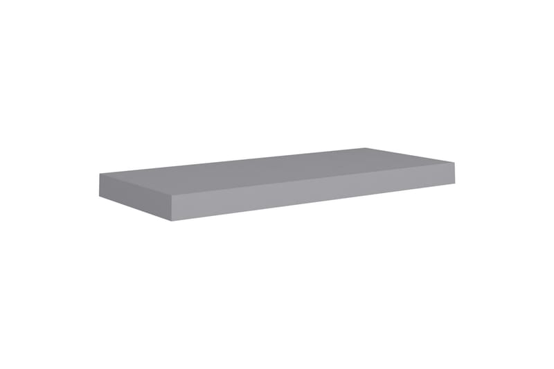 Flytende vegghyller 2 stk grå 60x23,5x3,8 cm MDF - Oppbevaring - Hylle - Vegghylle