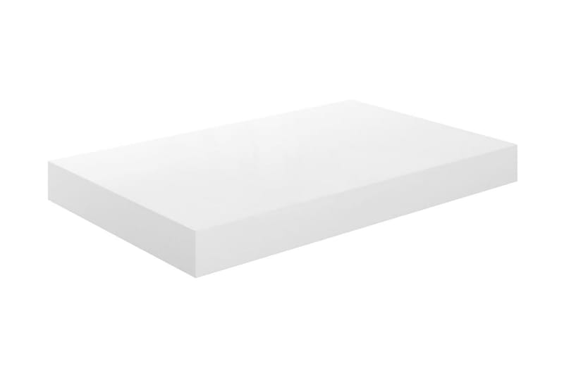 Flytende vegghyller 2 stk høyglans hvit 40x23x3,8 cm MDF - Oppbevaring - Hylle - Vegghylle