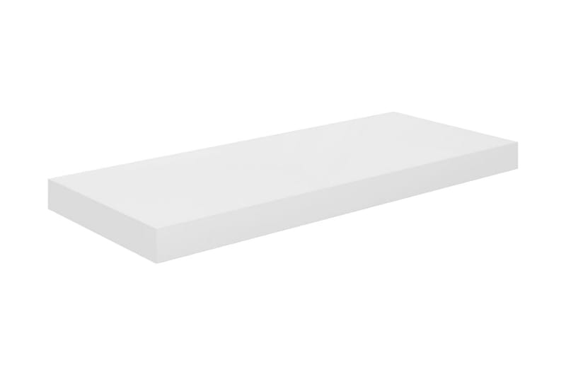 Flytende vegghyller 2 stk høyglans hvit 60x23,5x3,8 cm MDF - Oppbevaring - Hylle - Vegghylle