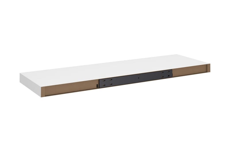 Flytende vegghyller 2 stk hvit 80x23,5x3,8 cm MDF - Oppbevaring - Hylle - Vegghylle