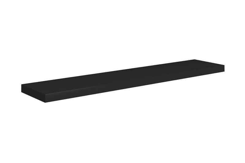 Flytende vegghyller 2 stk svart 120x23,5x3,8 cm MDF - Svart - Oppbevaring - Hylle - Vegghylle