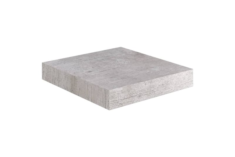 Flytende vegghyller 4 stk betonggrå 23x23,5x3,8 cm MDF - Grå - Oppbevaring - Hylle - Vegghylle