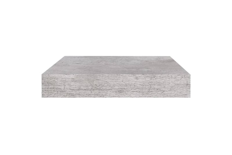 Flytende vegghyller 4 stk betonggrå 23x23,5x3,8 cm MDF - Grå - Oppbevaring - Hylle - Vegghylle