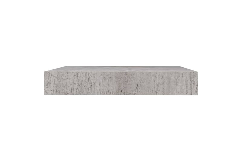 Flytende vegghyller 4 stk betonggrå 23x23,5x3,8 cm MDF - Grå - Oppbevaring - Hylle - Vegghylle