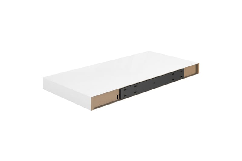 Flytende vegghyller 4 stk høyglans hvit 50x23x3,8 cm MDF - Oppbevaring - Hylle - Vegghylle