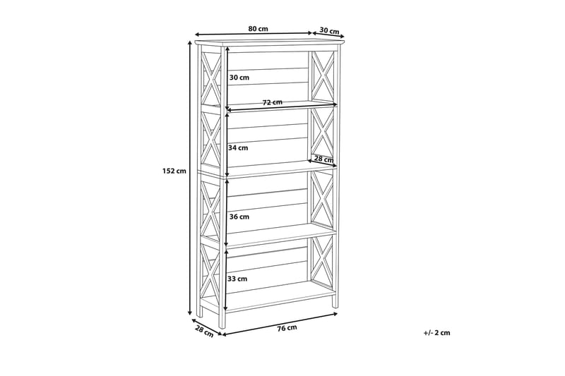 Hylle Foster 80 cm - Hvit - Oppbevaring - Hylle - Vegghylle