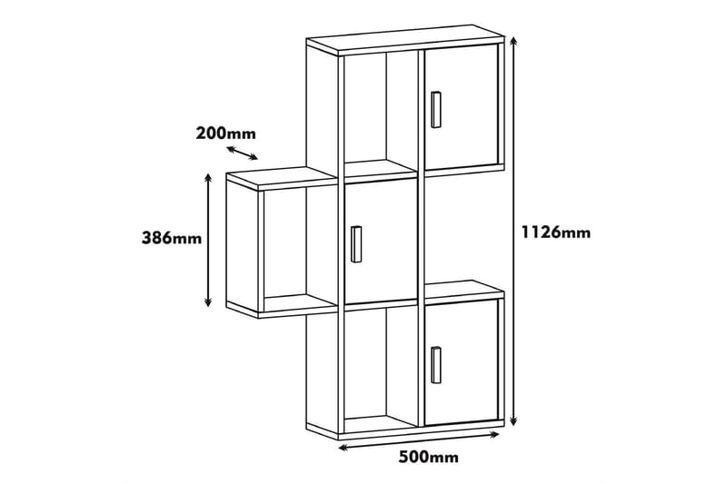 Vegghylle Amtorp 75 cm - Brun|Gul - Oppbevaring - Hylle - Vegghylle