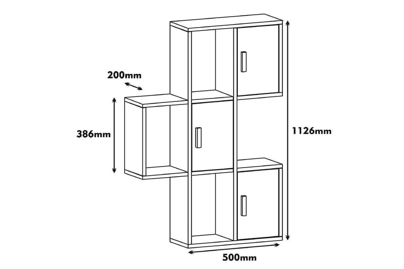 Vegghylle Amtorp 75 cm - Brun|Hvit - Oppbevaring - Hylle - Vegghylle