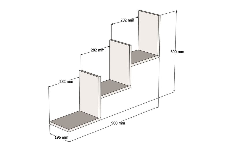 Vegghylle Bounthap 90 cm - Valnøtt - Oppbevaring - Hylle - Vegghylle