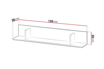 Vegghylle Hermanboda 120x20x20 cm - Oppbevaring - Hylle - Vegghylle
