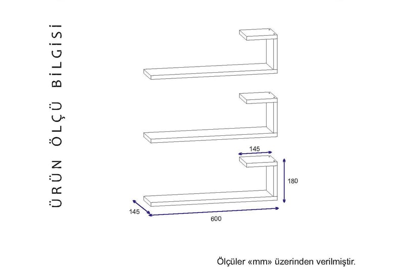 Vegghylle Tessie 60 cm - Oppbevaring - Hylle - Vegghylle